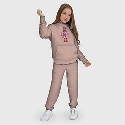 Костюм хлопковый детский Фантайм Чика, цвет: пыльно-розовый — фото 2