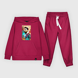 Костюм хлопковый детский Lionel Messi - football - striker, цвет: маджента