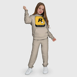 Костюм хлопковый детский Rockstar, цвет: миндальный — фото 2