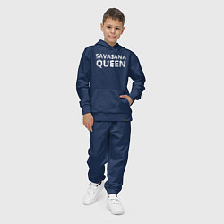 Костюм хлопковый детский Королева шавасаны, цвет: тёмно-синий — фото 2