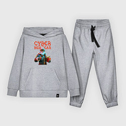 Костюм хлопковый детский Santa with gift - cyberpunk - ai art, цвет: меланж