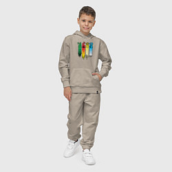 Костюм хлопковый детский Аватар стихии, цвет: миндальный — фото 2