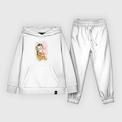 Костюм хлопковый детский Корги парикмахер, цвет: белый