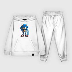 Костюм хлопковый детский Sonic - poster style, цвет: белый