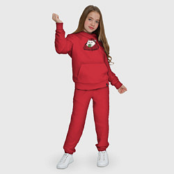 Костюм хлопковый детский Укутанный котик с горячим чаем, цвет: красный — фото 2