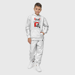 Костюм хлопковый детский Есть чё пожевать, цвет: белый — фото 2