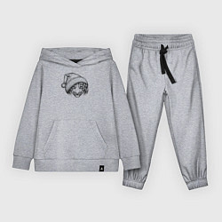 Костюм хлопковый детский Новогодний тигренок, цвет: меланж