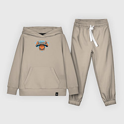 Костюм хлопковый детский New York killers, цвет: миндальный