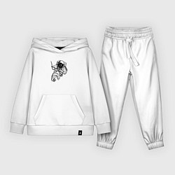 Костюм хлопковый детский Alone astronaut, цвет: белый