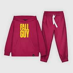 Костюм хлопковый детский The fall guy logo, цвет: маджента