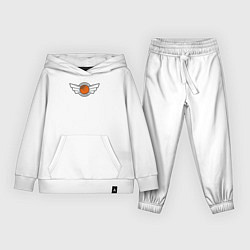 Костюм хлопковый детский Турнир по баскетболу, цвет: белый