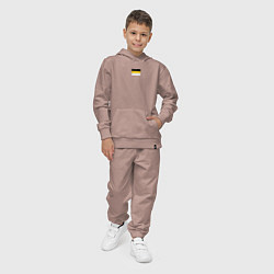 Костюм хлопковый детский Rus empire minimalism, цвет: пыльно-розовый — фото 2