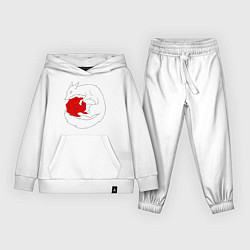 Костюм хлопковый детский Лиса и роза, цвет: белый