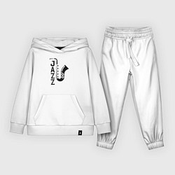 Костюм хлопковый детский Jazzy sax, цвет: белый