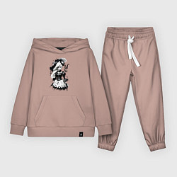 Костюм хлопковый детский Baby witch - fantasy ai art, цвет: пыльно-розовый