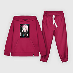 Костюм хлопковый детский Zero Two is darling, цвет: маджента