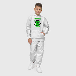 Костюм хлопковый детский Minecraft the game of gamers, цвет: белый — фото 2