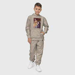 Костюм хлопковый детский Монолог фармацевта Жэньши выпивает, цвет: миндальный — фото 2