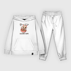 Костюм хлопковый детский Ramne life, цвет: белый