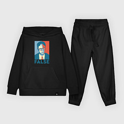 Костюм хлопковый детский Dwight false - офис, цвет: черный