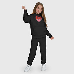 Костюм хлопковый детский Girl Power, цвет: черный — фото 2