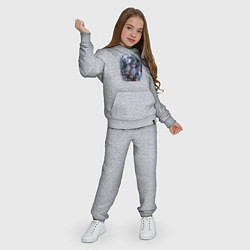 Костюм хлопковый детский Три голубя орущие на луну, цвет: меланж — фото 2