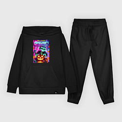 Костюм хлопковый детский Skeleton and pumpkin - neon glow, цвет: черный
