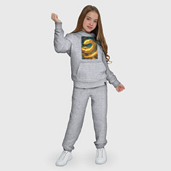 Костюм хлопковый детский Золотая змея, цвет: меланж — фото 2