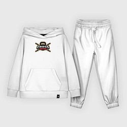 Костюм хлопковый детский Cross fitness, цвет: белый