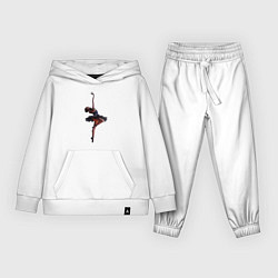 Костюм хлопковый детский Балерина в прыжке - Арабеск, цвет: белый