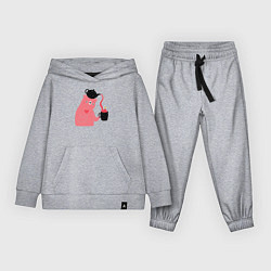 Костюм хлопковый детский Мишкин чай, цвет: меланж