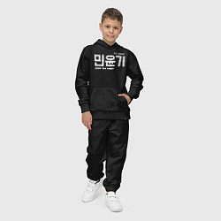 Костюм хлопковый детский Мин Юнги bts, цвет: черный — фото 2