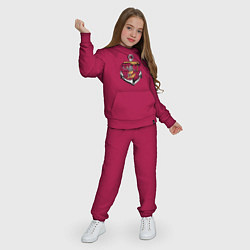 Костюм хлопковый детский Скелетик серфер, цвет: маджента — фото 2