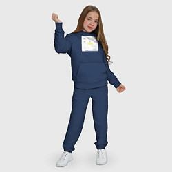 Костюм хлопковый детский Big bang подписи участников, цвет: тёмно-синий — фото 2