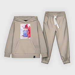 Костюм хлопковый детский Моя геройская академия Сёто Тодороки лисы, цвет: миндальный