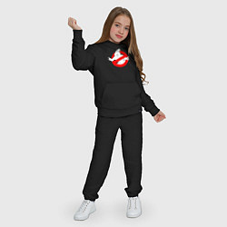 Костюм хлопковый детский Ghostbusters logo, цвет: черный — фото 2