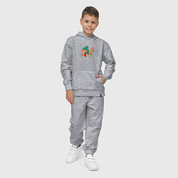 Костюм хлопковый детский Медведь и сладости, цвет: меланж — фото 2