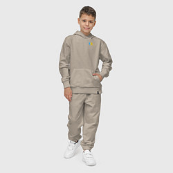 Костюм хлопковый детский Луна и солнце, цвет: миндальный — фото 2