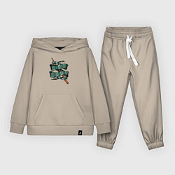 Костюм хлопковый детский Палочка и заклинание авада кедавра, цвет: миндальный