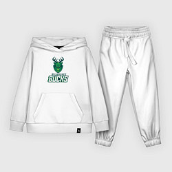 Костюм хлопковый детский Milwaukee Bucks NBA, цвет: белый