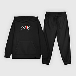 Костюм хлопковый детский Skrillex - logo, цвет: черный