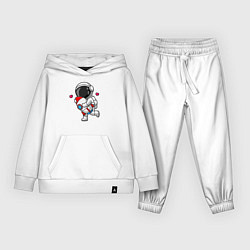 Костюм хлопковый детский Любимая ракета, цвет: белый