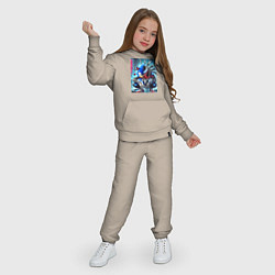 Костюм хлопковый детский Sonic-Venom - ai art fantasy, цвет: миндальный — фото 2