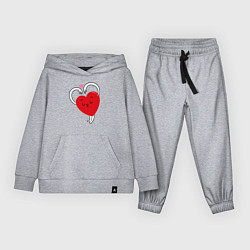 Костюм хлопковый детский Love hands, цвет: меланж