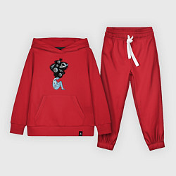 Костюм хлопковый детский Космическая девушка, цвет: красный