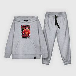 Костюм хлопковый детский Александр Овечкин в красной форме, цвет: меланж