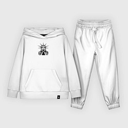 Костюм хлопковый детский Статуя удивления, цвет: белый