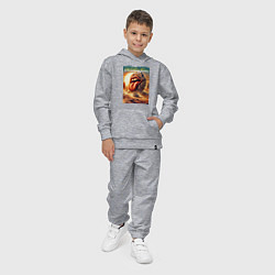 Костюм хлопковый детский Rolling Stones - stylization of the logo, цвет: меланж — фото 2