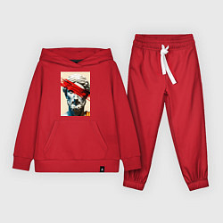 Костюм хлопковый детский Штрих на античной статуе, цвет: красный