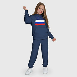 Костюм хлопковый детский Флаг россии мы русские с нами бог, цвет: тёмно-синий — фото 2